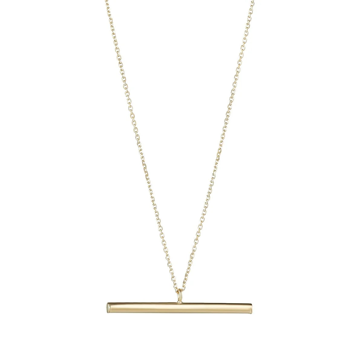 9ct Gold Fine T-Bar Necklet GP613