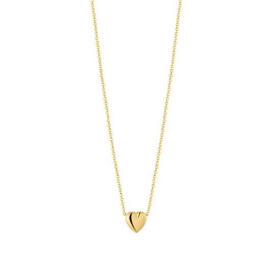 9ct Gold Small Bubble Heart Necklace GP858