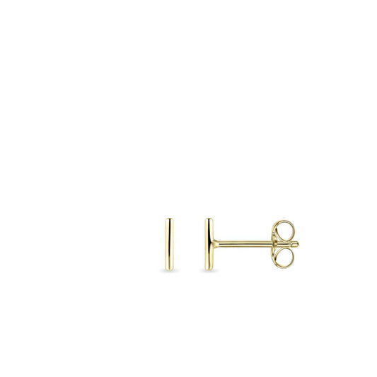 9ct Gold Polished T-Bar Studs | 7 mm NGE030