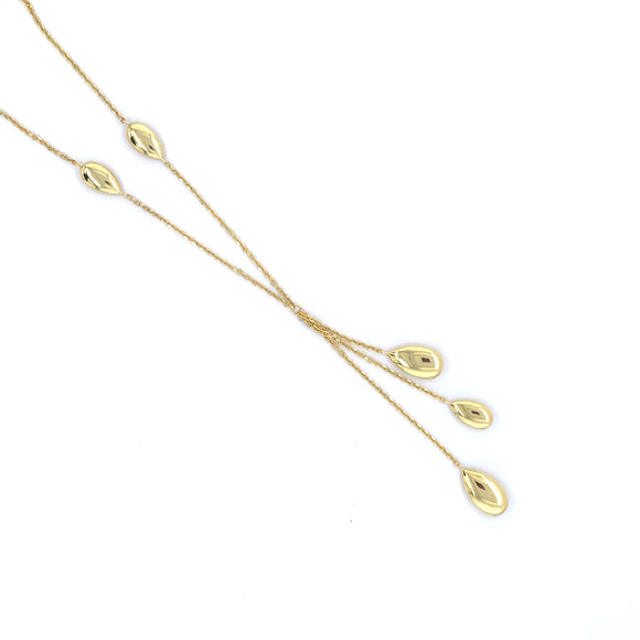 9ct Gold Triple Oval Drops Necklet GN167