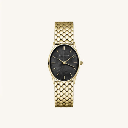 Rosefield Oval Black Gold Watch OBGSG OV14