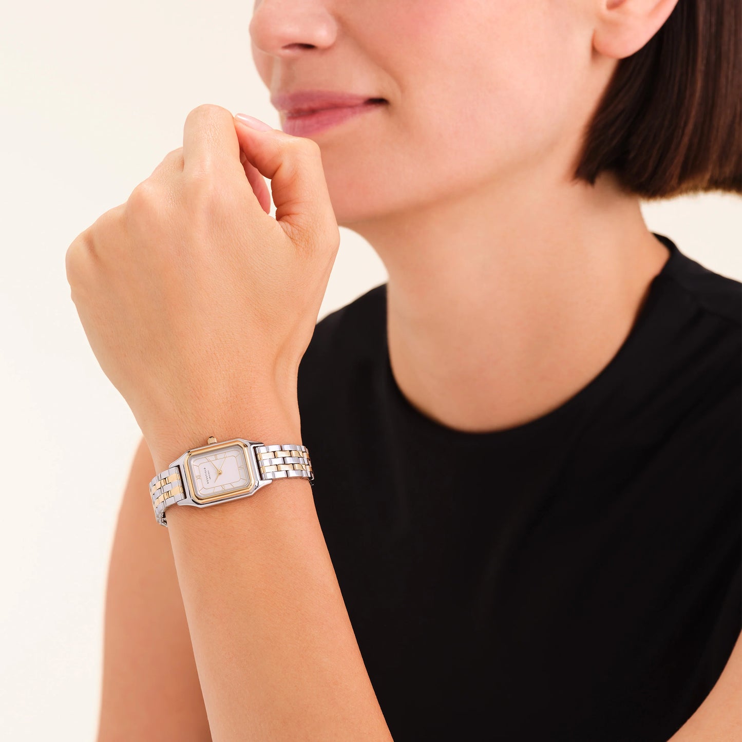 Rosefield Ivy White Duotone Watch OCWDSD-OC03