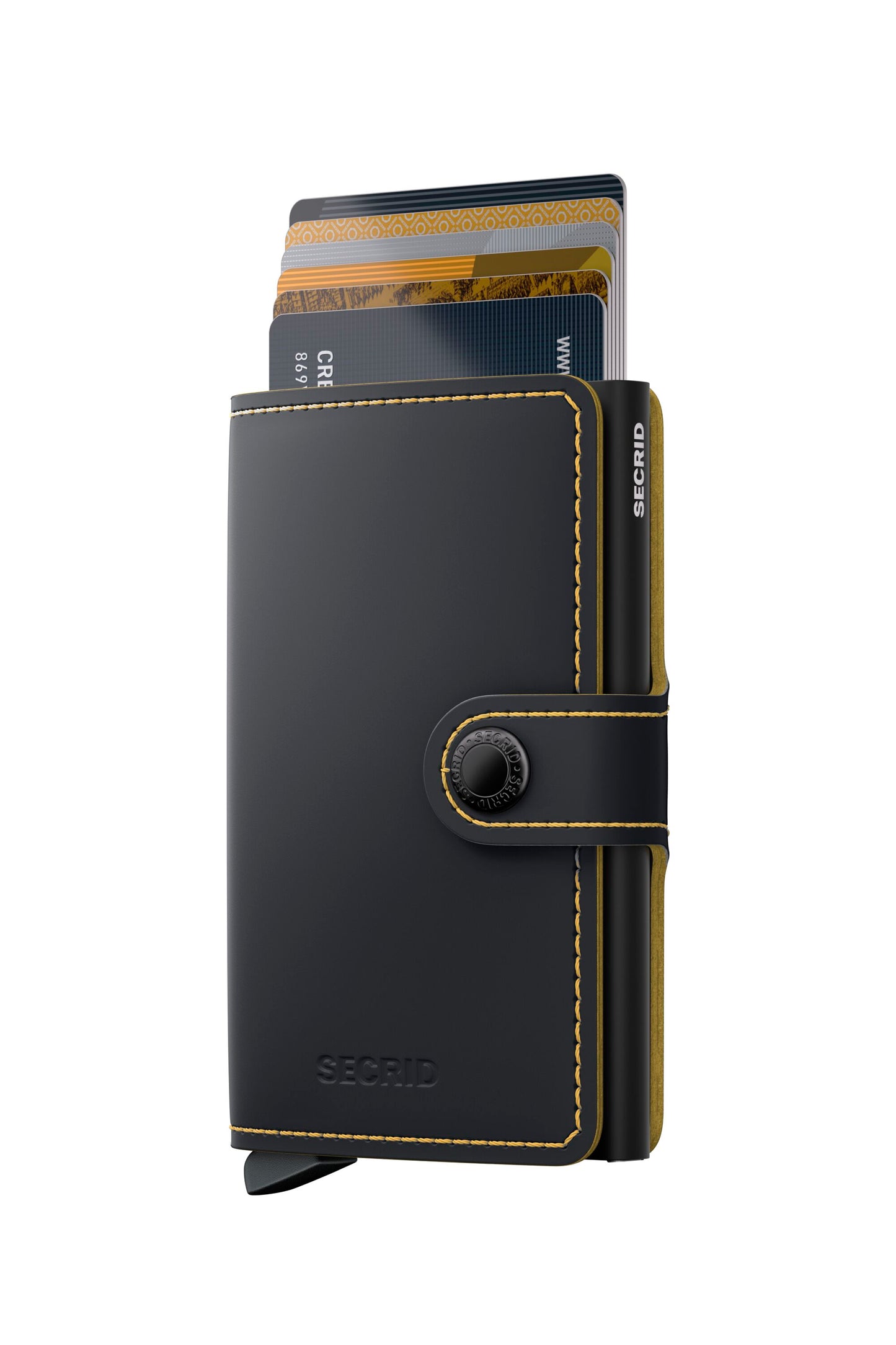 Secrid Miniwallet Matte Black & Ochre