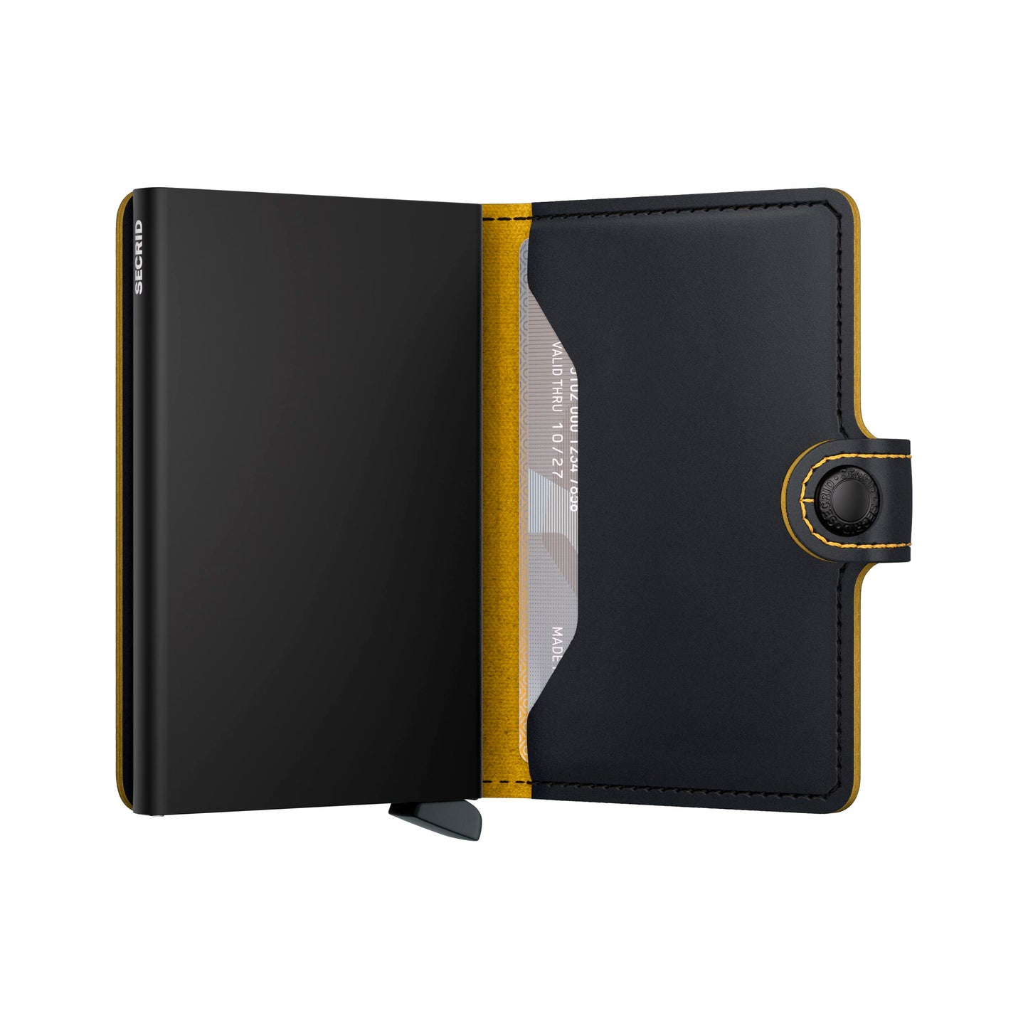 Secrid Miniwallet Matte Black & Ochre