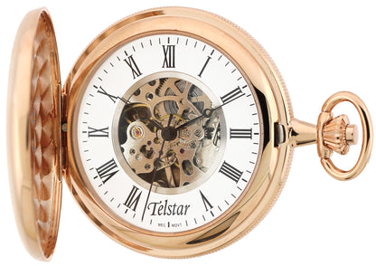 Telstar Mechanical Skeleton Pocket Watch P9019 CRW