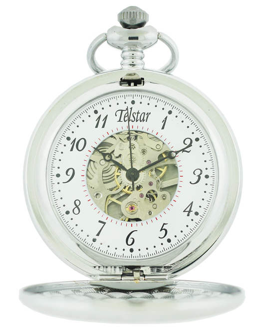 Telstar Mechanical Skeleton Pocket Watch