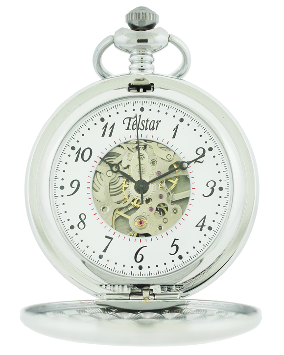 Telstar Mechanical Skeleton Pocket Watch