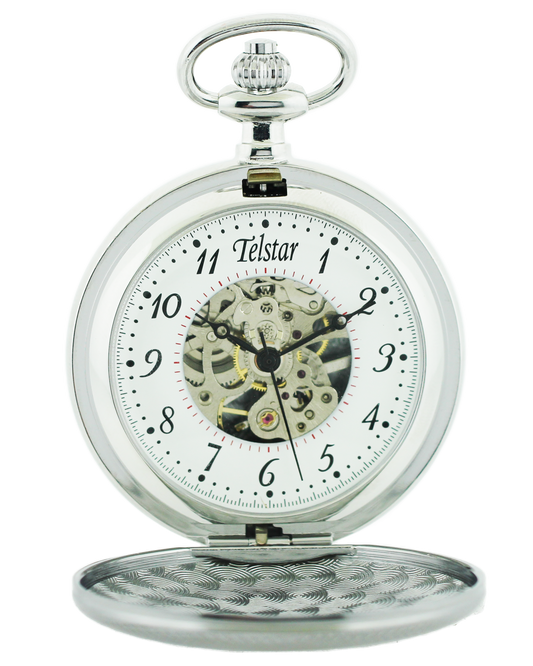 Telstar Mechanical Skeleton Pocket Watch P9022 CSW