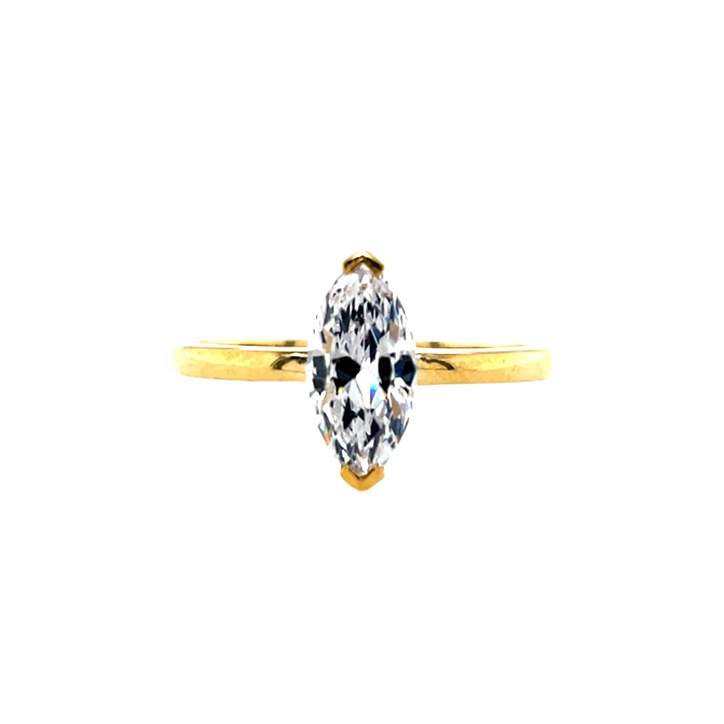 9ct Gold CZ Marquise Ring GRZ399
