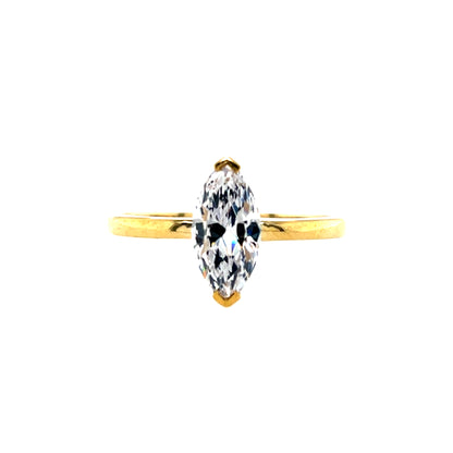 9ct Gold CZ Marquise Ring GRZ399