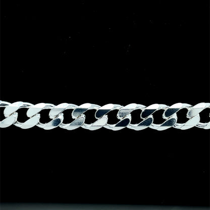 Sterling Silver 21cm Men's 8mm Metric Curb Bracelet SC306.21