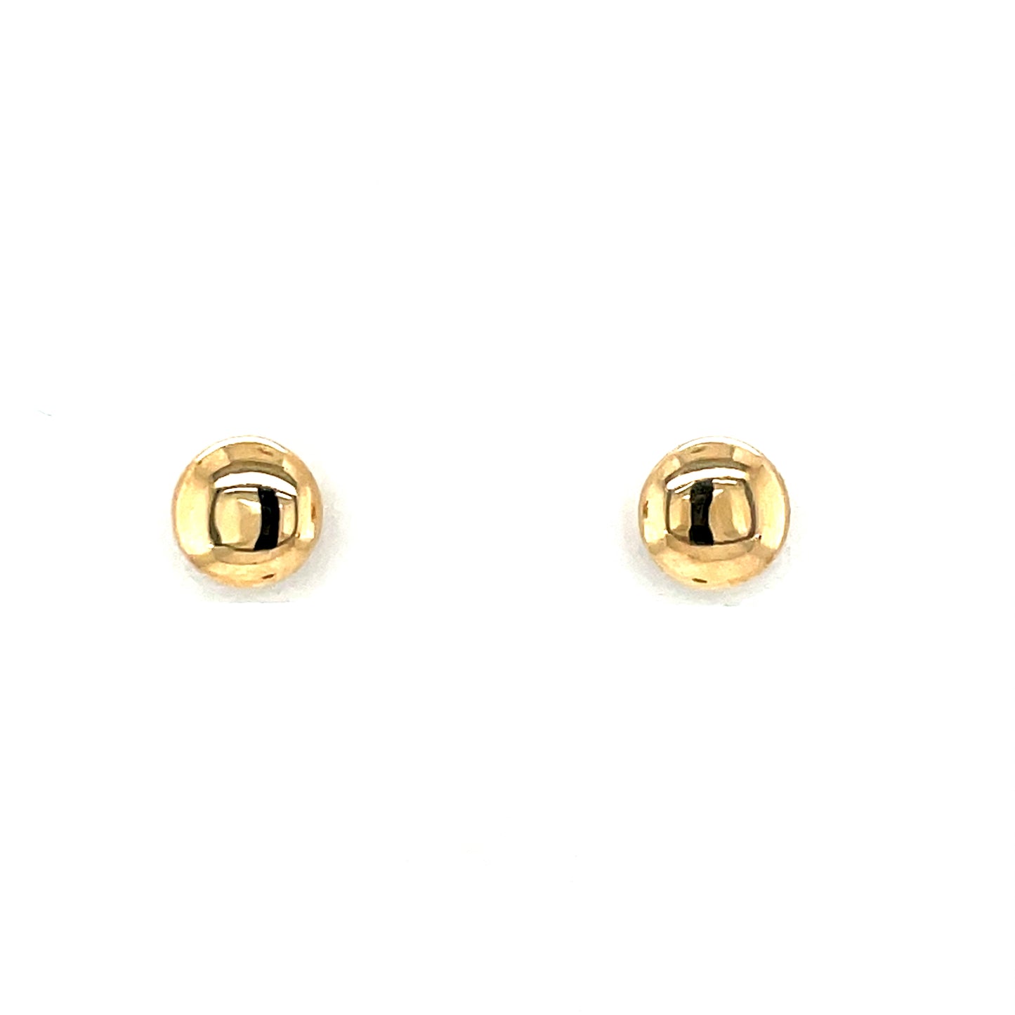 9ct Gold 5mm Button Stud Earrings GE1081