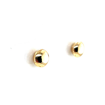 9ct Gold 5mm Button Stud Earrings GE1081