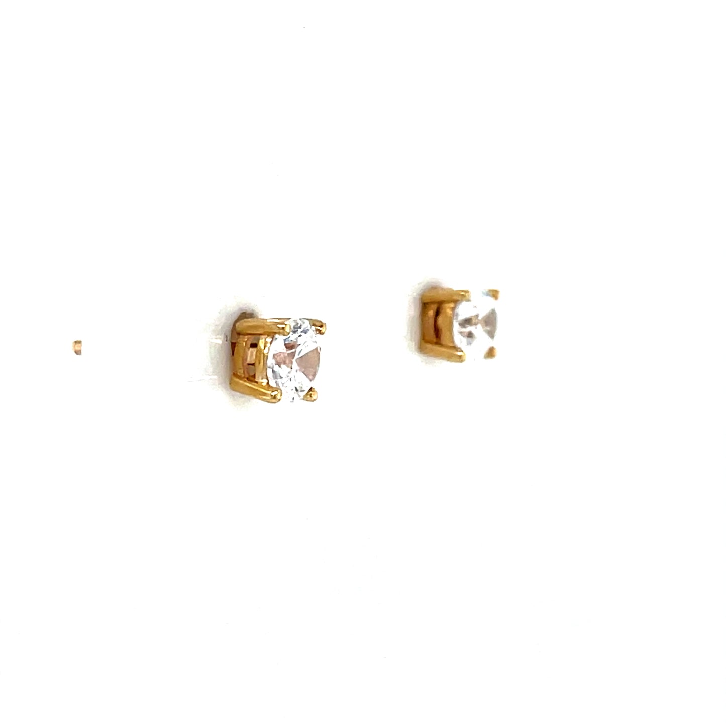 9ct Gold 4mm CZ 4-Claw Stud Earrings GEZ786