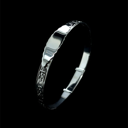 Silver Baby Bangle Claddagh & Celtic Band SB500