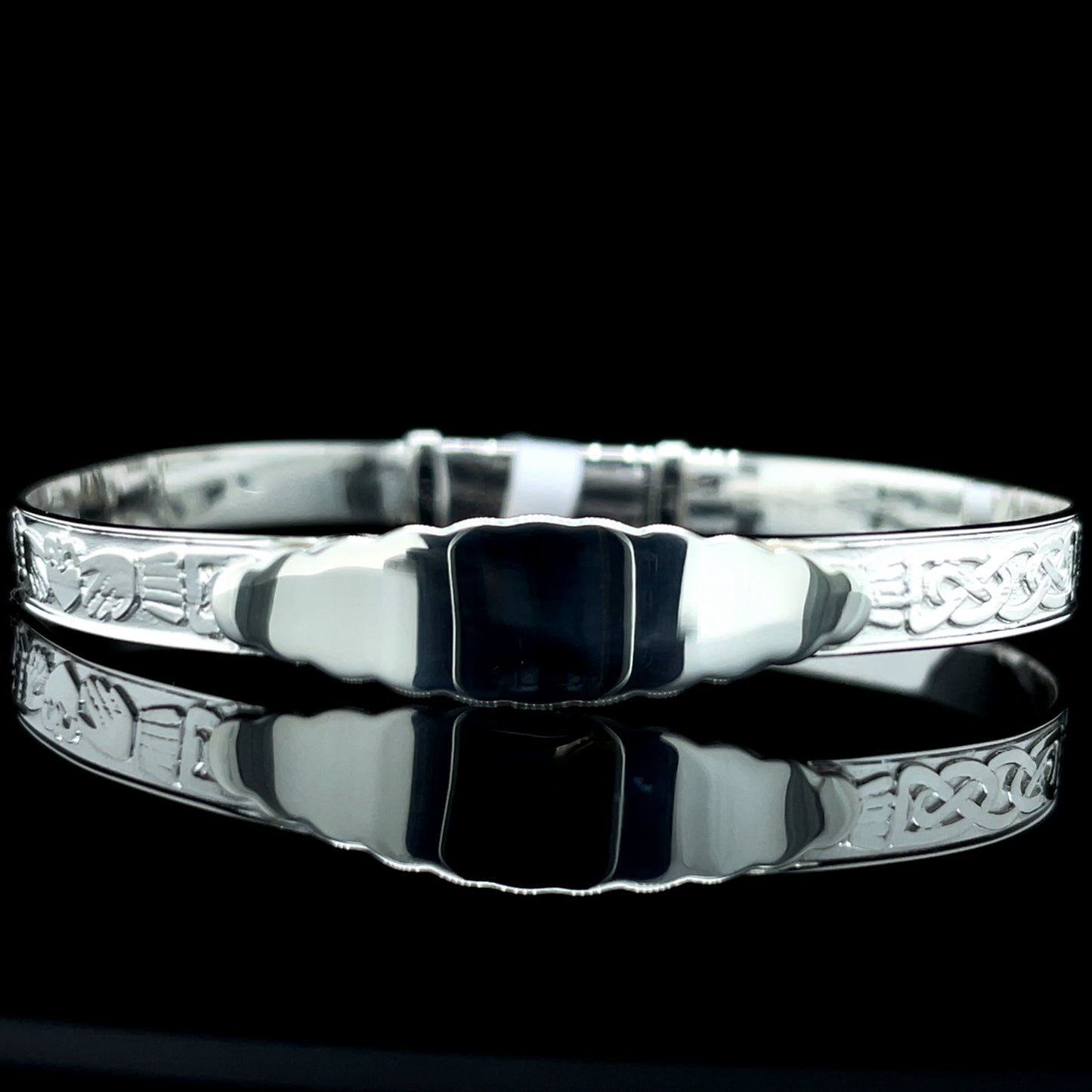 Silver Baby Bangle Claddagh & Celtic Band SB500