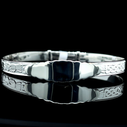 Silver Baby Bangle Claddagh & Celtic Band SB500