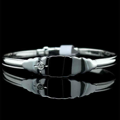 Silver CZ Baby Bangle SB504