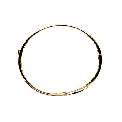 Bijoux D'Or 18ct Gold-Plated CZ Crossover Bangle PSBC74Z