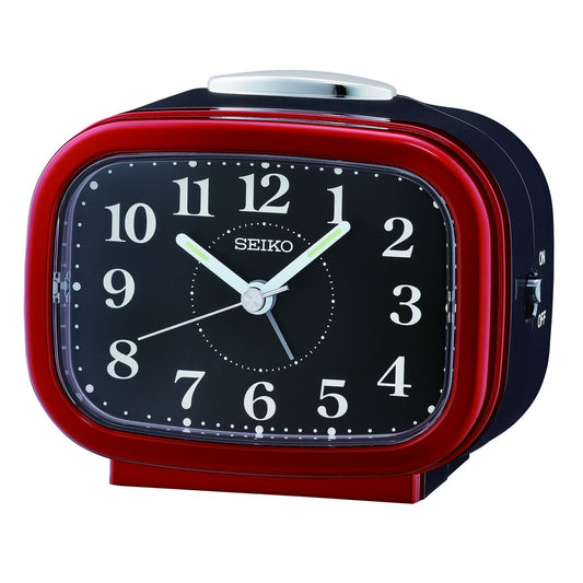 SEIKO QUARTZ BEDSIDE RED ALARM CLOCK QHK060Q