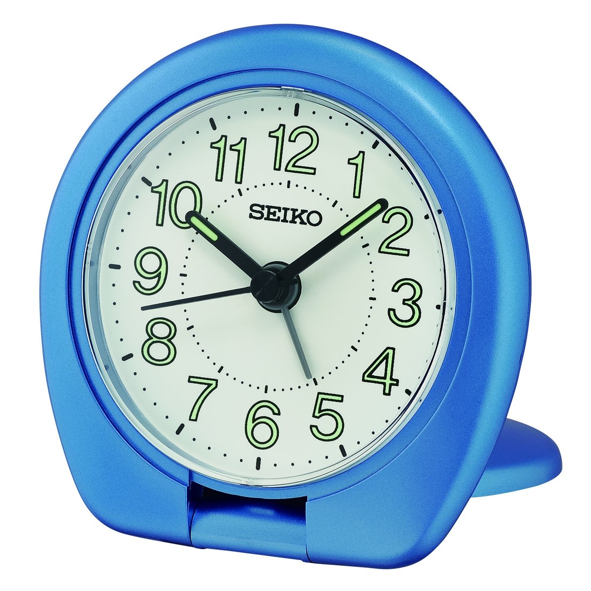 SEIKO QUARTZ BLUE TRAVEL ALARM CLOCK QHT018L
