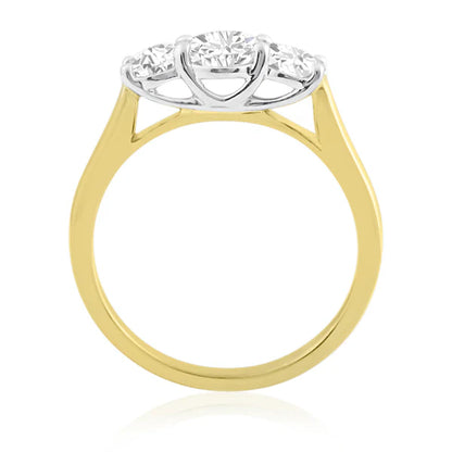 18ct Gold  Diamond Trilogy 1.00ct Ring T69