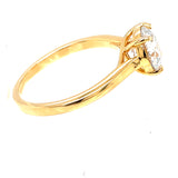 18ct Yellow Gold Lab Grown Round 1.52ct Solitaire Diamond  Ring R-73