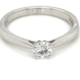 18ct White Gold Lab Grown 0.33ct Round Brilliant Diamond Engagement Ring Z222