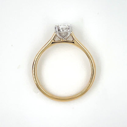 18ct Yellow Gold Lab Grown 1ct Oval Diamond Engagement Ring Z238