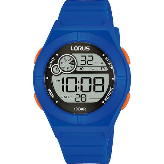 LORUS 100m SWIM SAFE DIGITAL BLUE WATCH R2365NX9