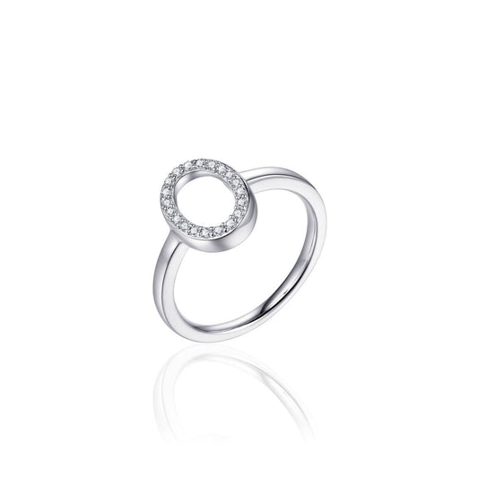 Sterling Silver Oval CZ Ring R386