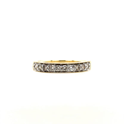 9ct Gold Classic Diamond Pavé Band 0.33ct X116