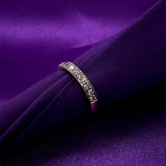 9ct Gold Classic Diamond Pavé Band 0.33ct X116