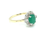 9ct Gold Emerald & Diamond 0.50ct Vintage Lace Ring GRE118