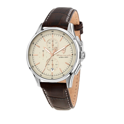 MASERATI SORPA CHRONOGRAPH BEIGE DIAL BROWN STRAP R8871624010