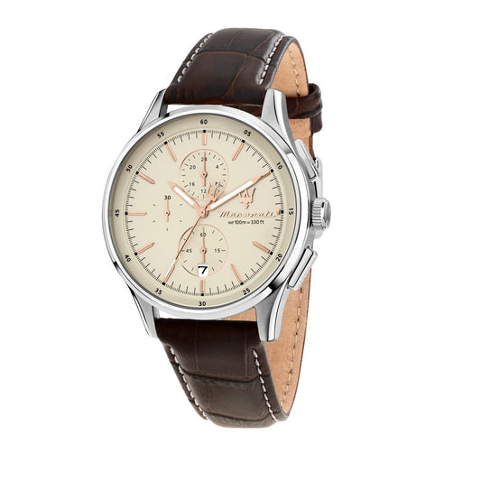 MASERATI SORPA CHRONOGRAPH BEIGE DIAL BROWN STRAP R8871624010
