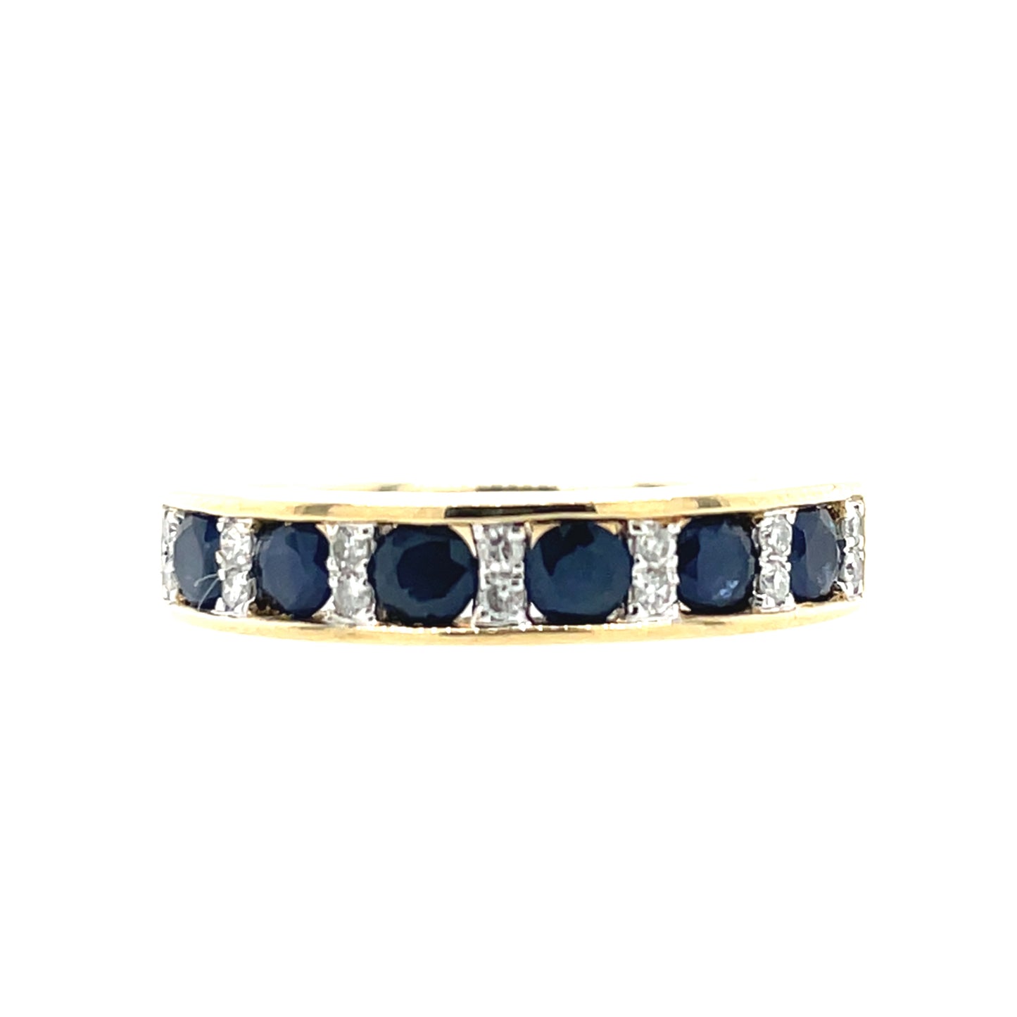 9ct Gold Sapphire & Diamond Band GRS205