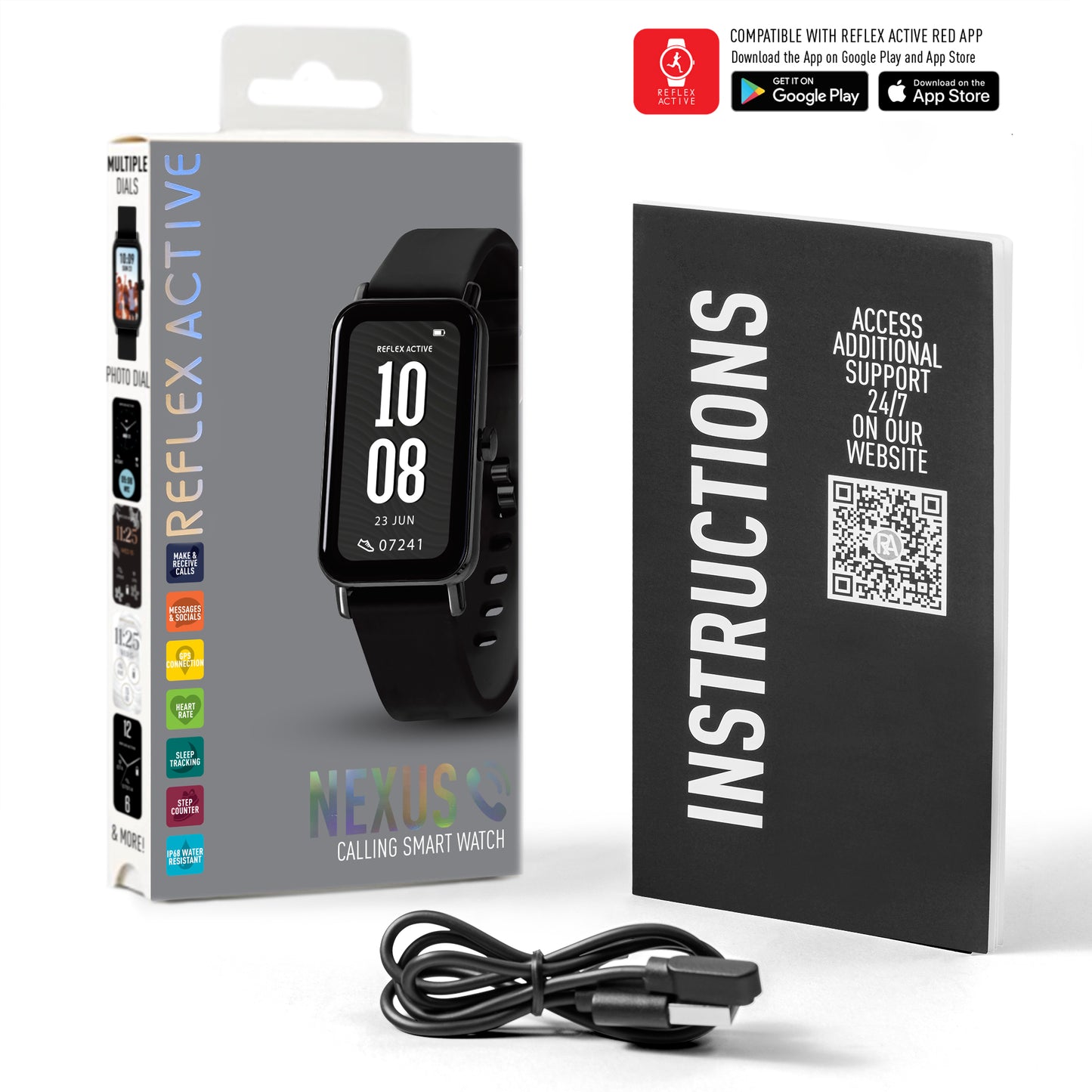 Reflex Active NEXUS Pink Smart Calling Watch RA-NX-100S-04