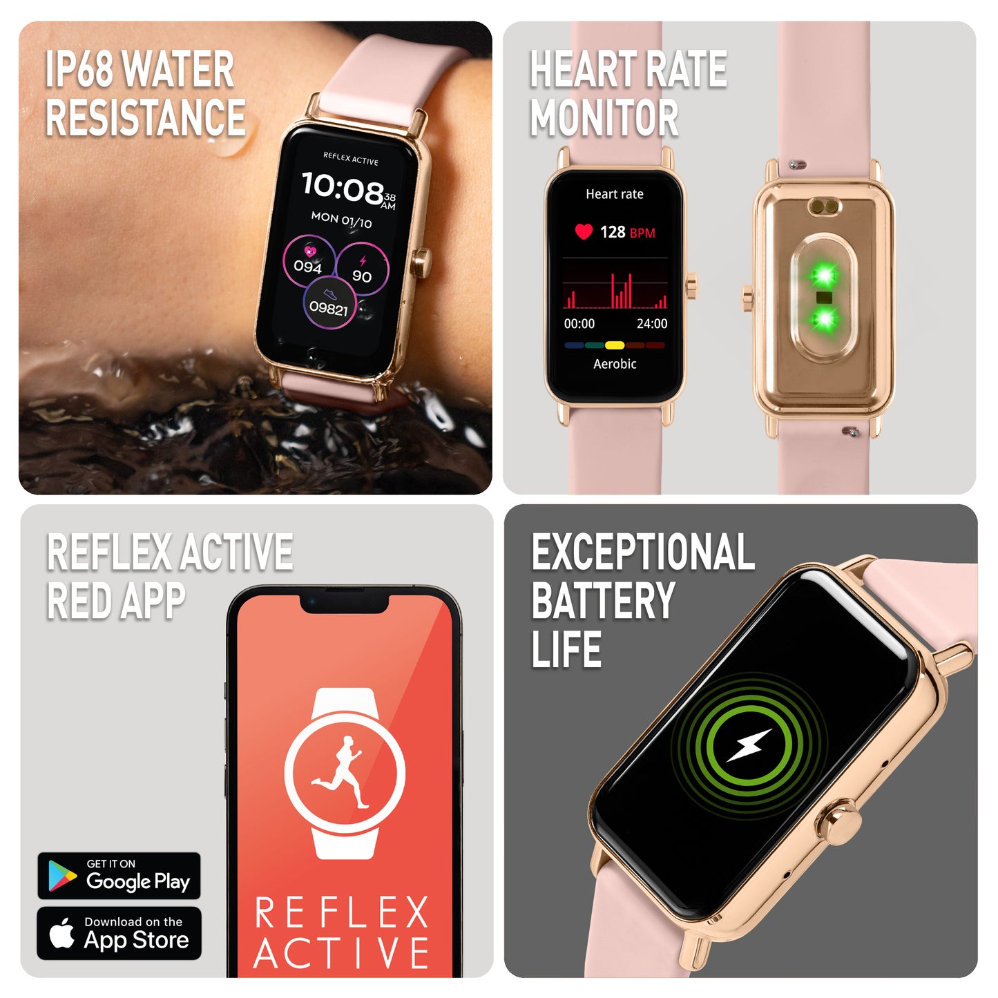 Reflex Active NEXUS Pink Smart Calling Watch RA-NX-100S-05