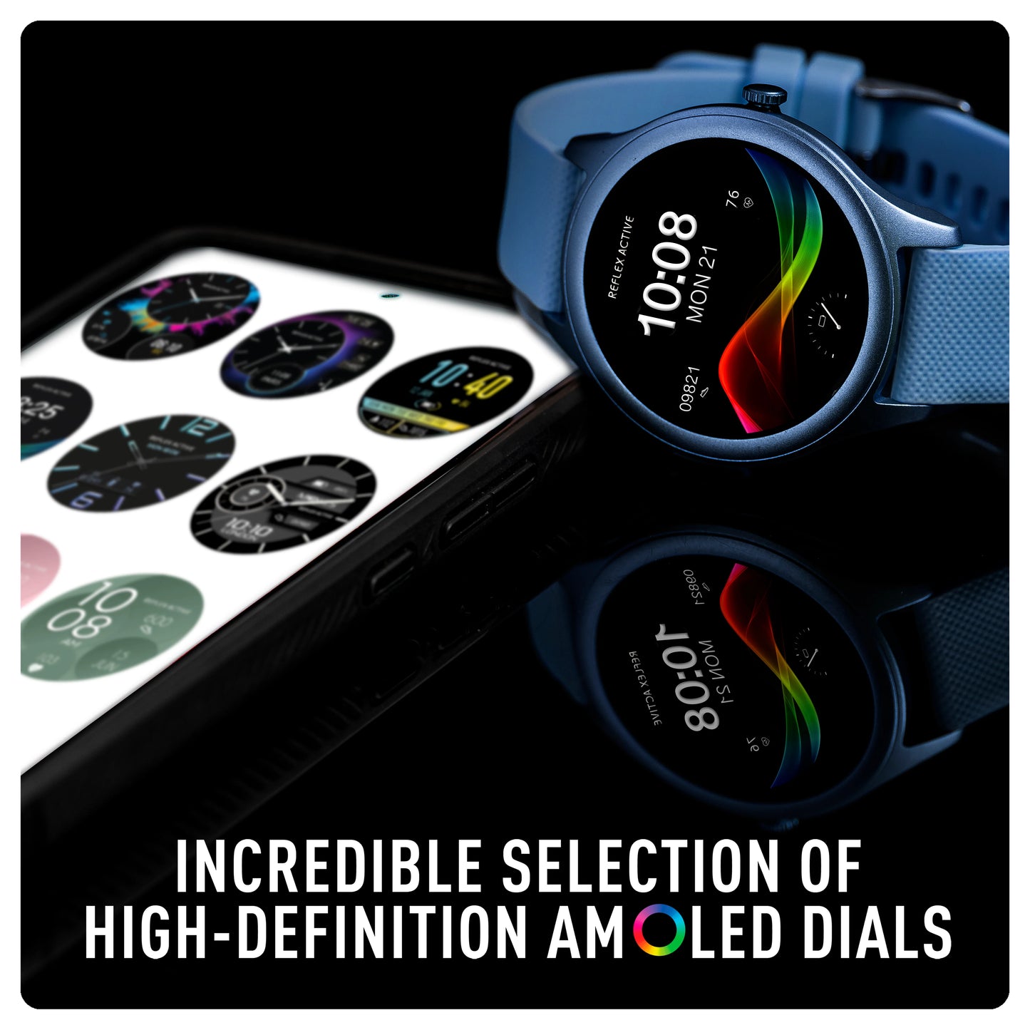 Reflex Active SPECTRA 300 R AMOLED Calling Smart Blue Strap Watch RA-SP-300R-SL-03