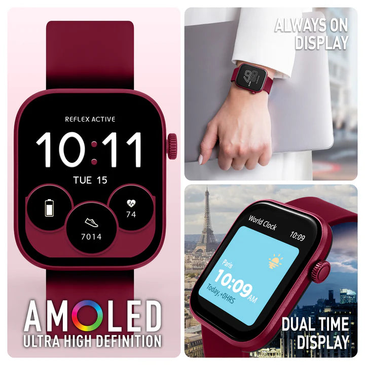 Reflex Active SPECTRA 300 S AMOLED Calling Smart Berry Strap Watch RA-SP-300S-06