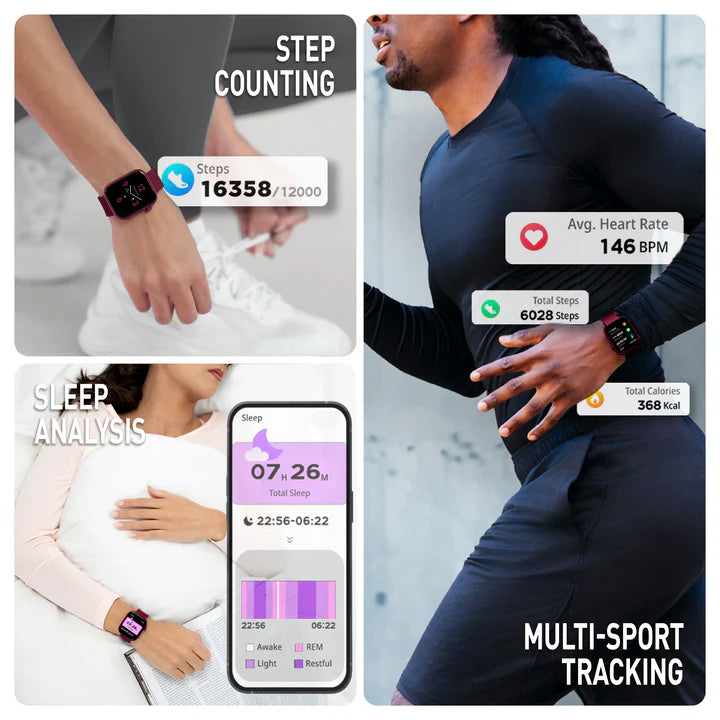 Reflex Active SPECTRA 300 S AMOLED Calling Smart Berry Strap Watch RA-SP-300S-06