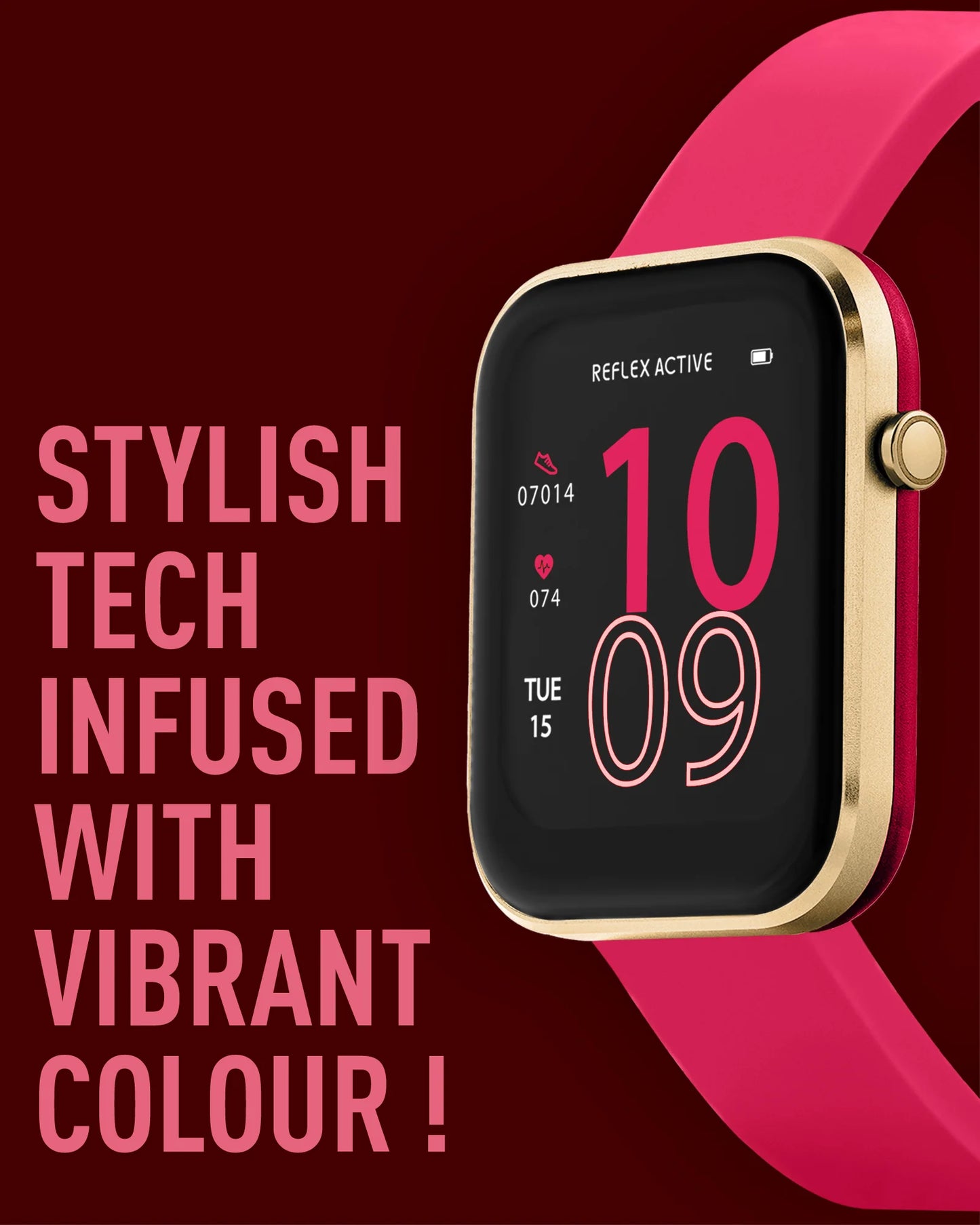Reflex Active CORRUS S Hot Pink Smartwatch (Series 12) RA12-2152