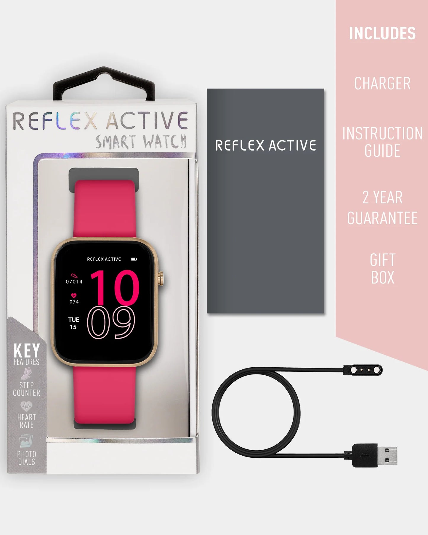Reflex Active CORRUS S Hot Pink Smartwatch (Series 12) RA12-2152