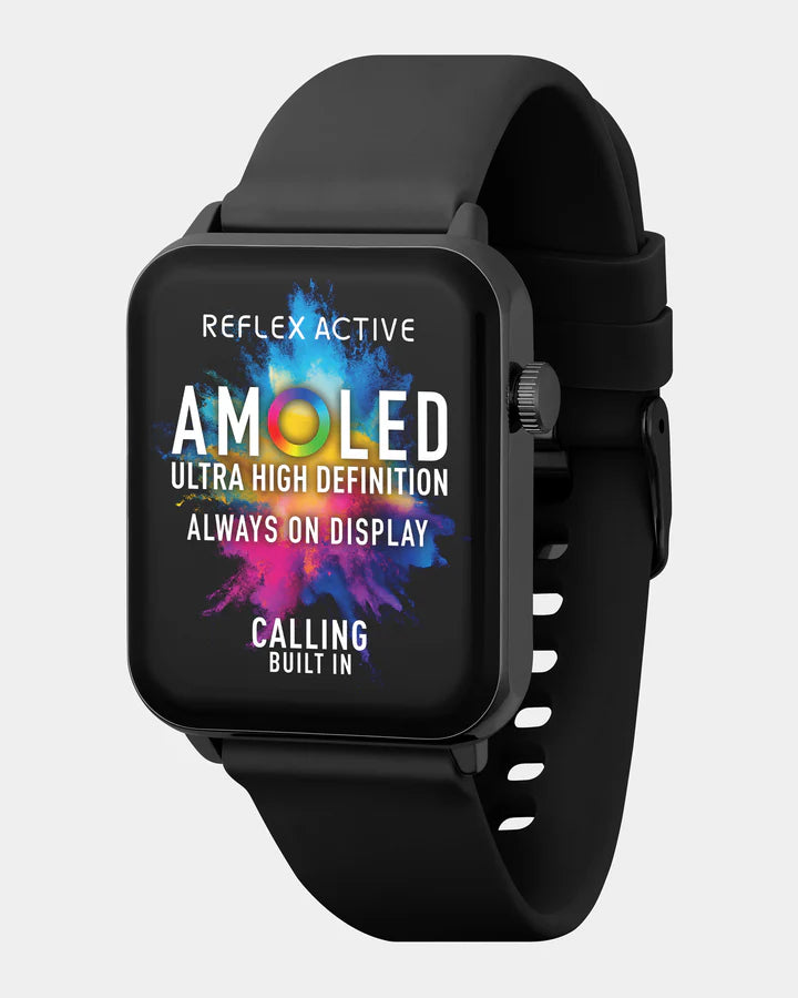 Reflex Active Series 30 Amoled Black Smart Calling Watch RA30-2186