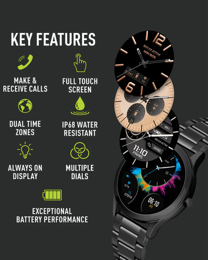 Reflex Active Series 31 Amoled Black Smart Watch RA31-4094