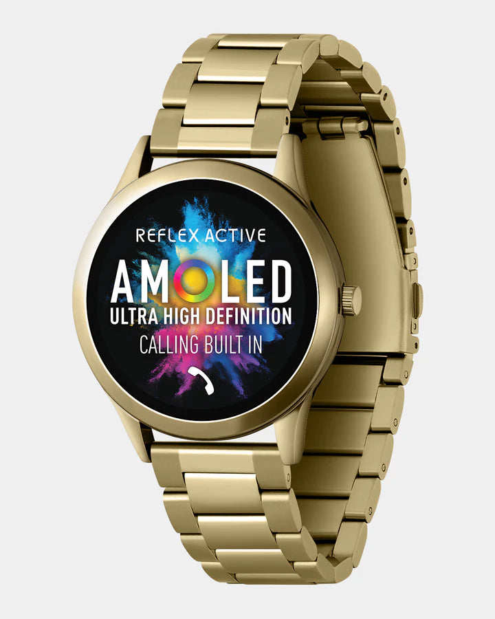 Reflex Active Series 31 Amoled Gold Smart Watch RA31-4100