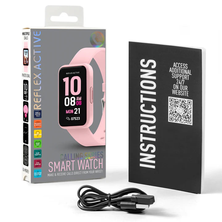 Reflex Active Series 49 Pink Strap Smart Calling Watch RA49-2222