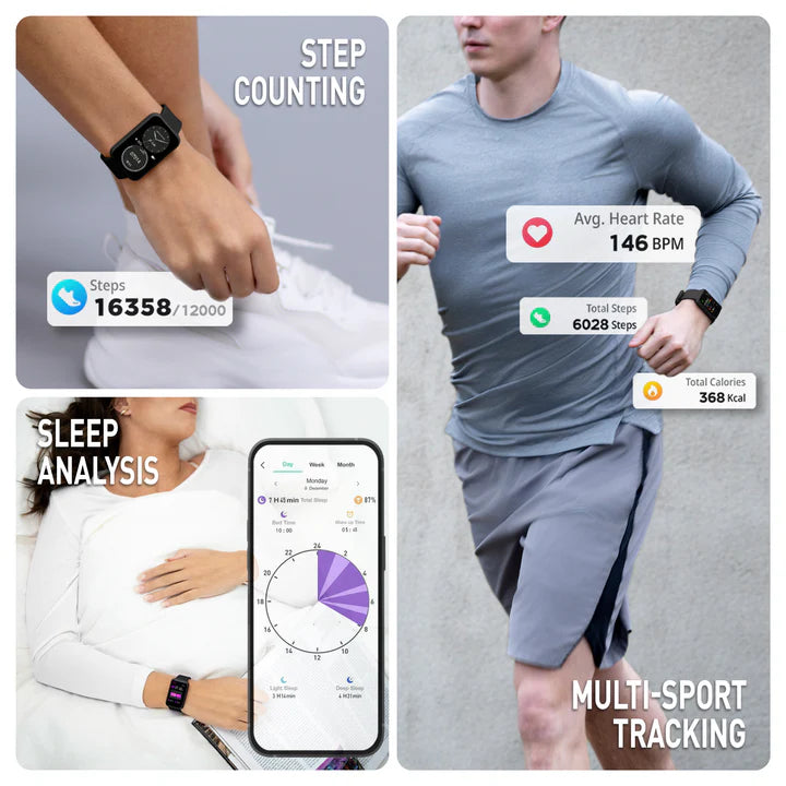 Reflex Active Series 49 Black Strap Smart Calling Watch RA49-2227