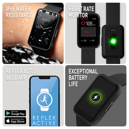 Reflex Active Series 49 Black Strap Smart Calling Watch RA49-2227
